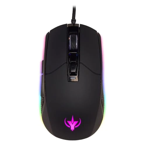 Offerta a tempo: SPYCO - Mouse Gaming Ergonomico, 7 Pulsanti Programmabili, 7200 DPI, Effetti RGB 6 Colori, Filo Intrecciato 1.6m, Compatibile con Tappetino PC - 49% da 15.60 € a 7.99 €