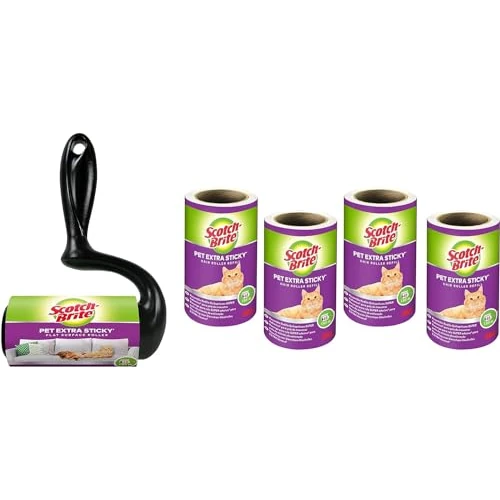Oferta limitowana: Scotch Brite Duża powierzchnia bardzo lepka wałek do włosów + Scotch-Brite Pet Extra lepki wkład do wałka do włosów 4 sztuki w opakowaniu, L z 75.14 zł na 75.14 zł (oszczędź 0.00%)