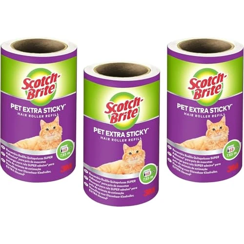 Scotch-Brite Pet Extra Sticky Recambio de rodillo para pelo de mascotas con poder adhesivo adicional