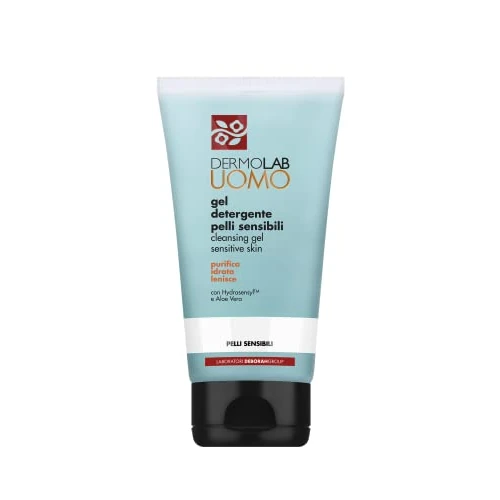 Offerta a tempo: Dermolab Uomo - Gel Detergente Viso, per Pelli Sensibili, con Aloe Vera e Acido Ialuronico, Effetto Purificante e Lenitivo, Rinforza la Barriera Protettiva, Dermatologicamente Testato, 150 ml - 37% da 9.50 € a 5.99 €