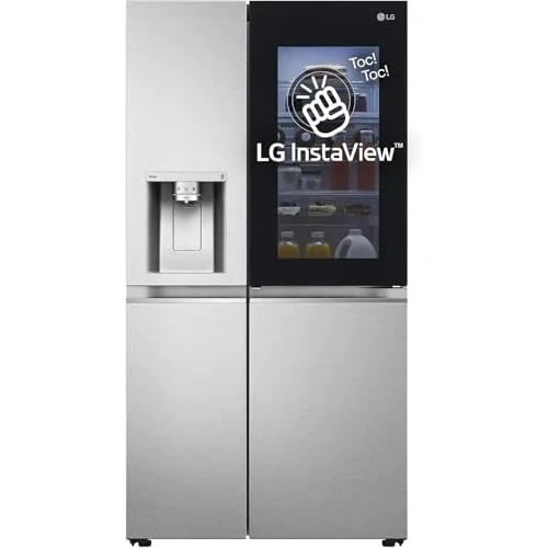 LG GSXV80PZLE Frigorifero Americano Side by Side InstaView Total No Frost con Congelatore, 635 L, Door Cooling, Linear Cooling, Compressore Lineare Inverter - Frigo Smart con Wi-Fi e Freezer