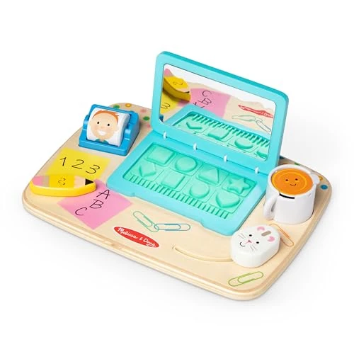 Limited offer: Melissa & Doug Wooden Work & Play Desktop Activity Board Infant and Toddler Sensory Toy - FSC-Certified from 30.99 EUR to 24.79 EUR (save 20%)