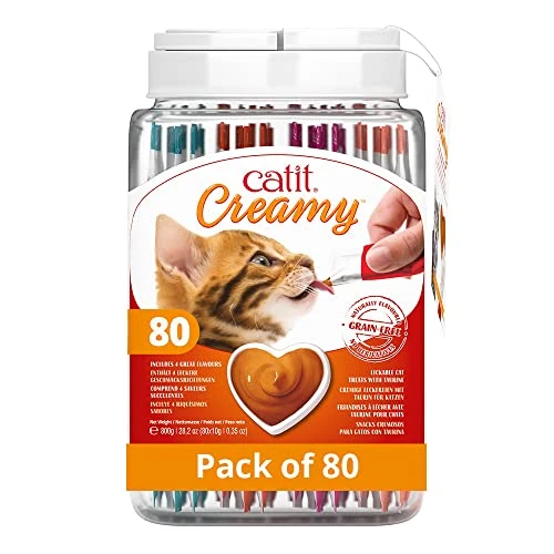 Offerta a tempo: Catit Creamy - Pasta per gatti, confezione regalo, 80 x 10 g - 5% da 37.42 € a 35.46 €