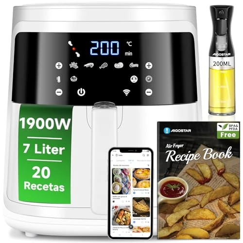 Oferta limitada: Aigostar Freidora de Aire Wifi 7L 1900W Air Fryer Blanca de 60.99 € a 57.94 € (ahorro 5%)