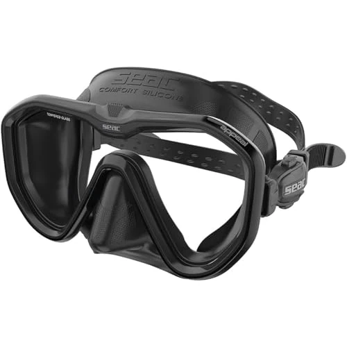 Zeitlich begrenztes Angebot: SEAC Unisex-Adult Appeal Italien hergestellte Einglas-Tauchmaske mit Einer 3D-Schnalle direkt am Maskenkörper, schwarz, Narrow von 47.99 € auf 47.99 € (0.00% Rabatt)