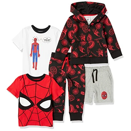 Offerta a tempo: Amazon Essentials Disney | Marvel | Star Wars Completi Bambini e ragazzi, Pacco da 5, Marvel - Spiderman, 9 anni - 19% da 39.45 € a 31.76 €