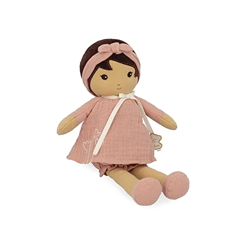 Tijdelijke aanbieding: KALOO - Tederheid - Mijn 1e pop van amandine stof - Doekpop 32 cm - Roze jurk van chiffon - Matte huid - Mooie geschenkdoos en persoonlijk lint - Vanaf de geboorte, K200005 van 29.99 € naar 29.99 € (0.00% korting)