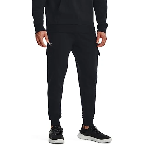 Offre limitée : Under Armour Pantalon de survêtement Rival Cargo pour Homme, Noir/Blanc, M de 55.00 € à 50.95 € (7% de remise)