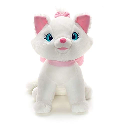 Disney Store Bambola Ufficiale di Peluche Media Minou, Gli Aristogatti 32 cm, Personaggio Classico in Peluche, micio coccoloso in Posizione eretta, con Dettagli Ricamati e Finitura Morbida al Tatto