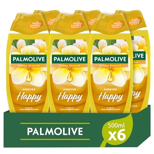 Palmolive Essence Forever Happy de 500 ml I con tecnología de fragancias que mejora el estado de ánimo el 95% de los ingredientes naturales * Botella de reciclaje vegana