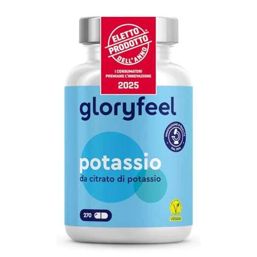 Beperkte aanbieding: gloryfeel Kalium 270 tabletten - 2446 mg waarvan 800 mg elementair kalium - Kaliumcitraat voor bloeddruk, spierfunctie en zenuwstelsel* - Meer dan 4 maanden voorraad potassium citrate - Veganistisch van 19.97 EUR naar 16.95 EUR (besparing 15%)