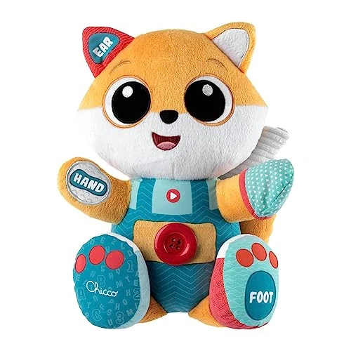Tijdelijke aanbieding: Chicco ABC Foxy Knuffel - Zachte Interactieve Vos - Leren, Muziek & Gezelligheid - Montessori Methode - 4 Interactiepunten - 35 Liedjes - 2 Talen - Educatief Knuffeldier - Vanaf 6 tot 48 Maanden van 17.24 EUR naar 17.24 EUR (korting 0%)