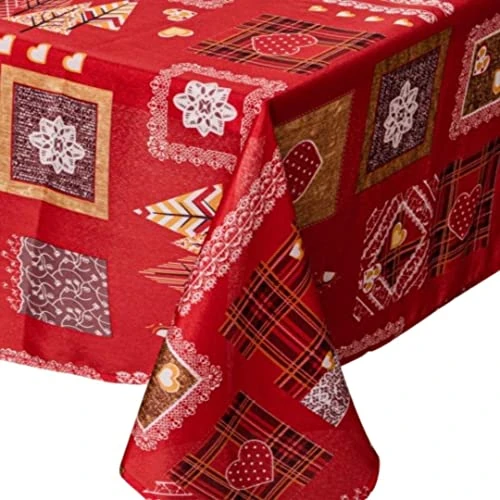 Limitiertes Angebot: Generico Rechteckige Weihnachtstischdecke aus Polyester – bügelfrei, 10 Designs mit Weihnachtsmotiven, dekorativ für Mittag- und Abendessen, leicht zu reinigen (Praque, 140 x 230 cm) von 26.14 EUR auf 26.14 EUR (Spare 0%)