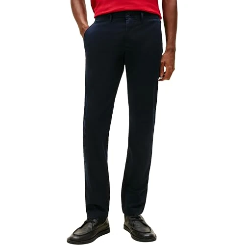 Offerta a tempo: Tommy Hilfiger Uomo Pantaloni Core Bleecker 1985 Pima Cotton Chino, Blu (Desert Sky), 38W/34L - 30% da 119.90 € a 83.99 €