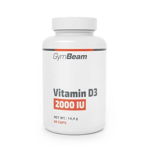 Offerta a tempo: GymBeam Vitamina 50 mcg (2000 UI), Integratore di Vitamina D, Colecalciferolo, Supporto al Sistema Immunitario, Assorbimento di Fosforo e Calcio, Salute di Ossa e Denti, Divisione Cellulare (60 cps) - 39% da 8.94 € a 5.49 €