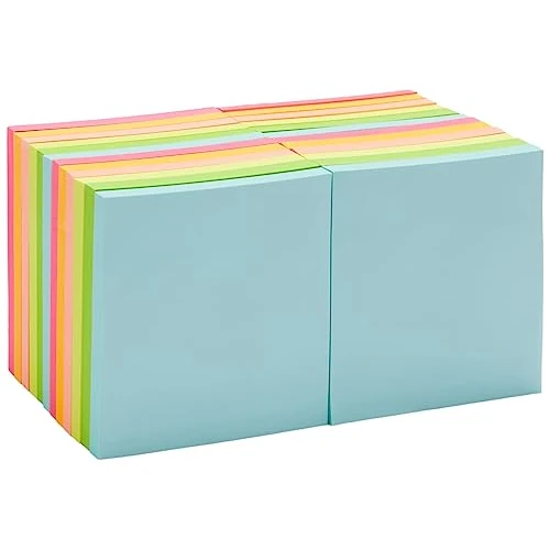 Tijdelijke aanbieding: Amazon Basics Zelfklevend notitieblok, mini, vierkant, 7,6 x 7,6 cm, 24 stuks, kleurrijk van 20.18 € naar 20.18 € (0.00% korting)