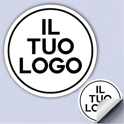 100 pegatinas personalizables, etiquetas corporativas con logotipo o imagen de la empresa, adhesivo para tienda y oficina, 4 cm