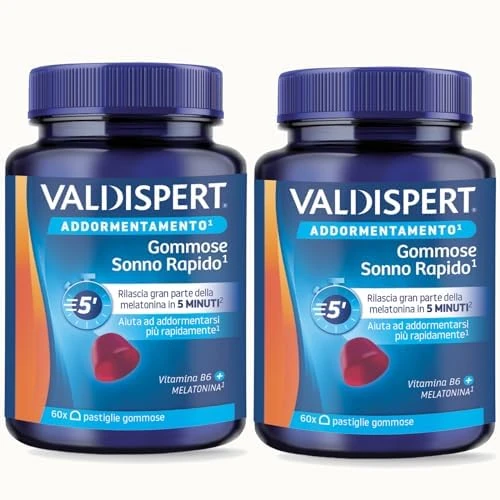 Offerta a tempo: Valdispert Gommose Sonno Rapido, 120 Pastiglie Gommose per Dormire con Melatonina e Vitamina B6 — 28% da 32,25 € a 23,17 €
