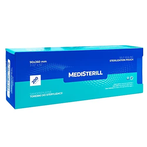 Zeitlich begrenztes Angebot: 200 Stück Selbstdichtender Sterilisationsbeutel, PVC-Dentalsterilisationsbeutel Selbstdichtender Beutel Autoklaven-Sterilisatorbeutel für Reinigungswerkzeuge (9x16,5 cm) von 15.00 € auf 12.90 € (14% Rabatt)