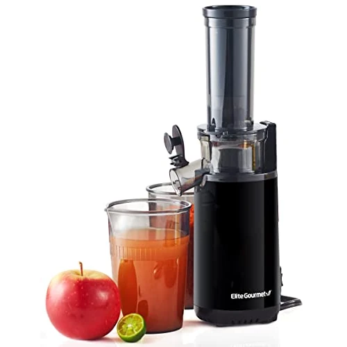 Elite Gourmet EJX600 Cold Press juicer, Nutrient and Vitamin-Rich, Easy to Clean, 16 oz Juice Cup, Charcoal Grey