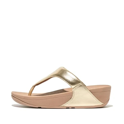 Offerta a tempo: Fitflop Lulu Leather Toepost, Sandali Donna, Platino, 40 EU - 46% da 85.00 € a 45.60 €