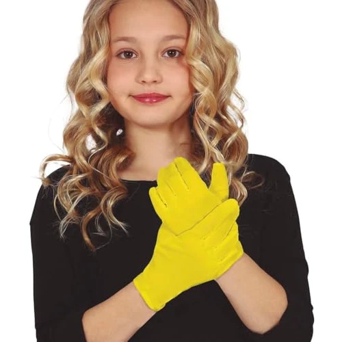Offerta a tempo: FIESTAS GUIRCA | Guanti Gialli Bambini (17 cm) - Accessorio per Costume da Diavolo e Demone - Ideale per Halloween, Carnevale e Feste in Maschera - Unisex per Bambini - Giallo - 38% da 11.47 € a 7.10 €