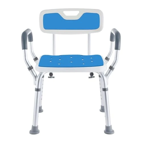Offerta a tempo: Safe Age Sedia per Doccia per Anziani - Sgabello Doccia Antiscivolo con Schienale e Braccioli Rimovibili, Regolabile in Altezza e Facile da Montare - 0.00% da 56.99 € a 56.99 €