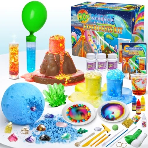 Offerta a tempo: UNGLINGA 50+ Esperimenti Scientifici per Bambini, Scienziati-kit Esperimenti di Scienza, Gioco Scientifico Bambini, Laboratorio di Chimica, Vulcano, Scavare Minerali - 0.00% da 29.99 € a 29.99 €