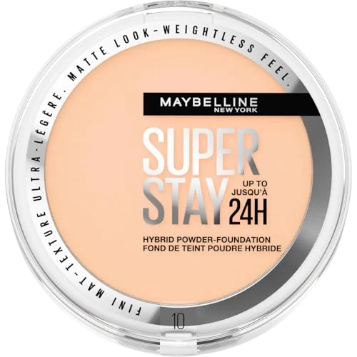 Offerta a tempo: Maybelline New York Fondotinta in Polvere SuperStay 24H Hybrid Powder, Tenuta 24H, Make-Up dal Finish Matte Naturale, 10 - 26% da 17.50 € a 12.99 €