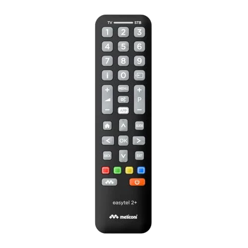 Offerta a tempo: Meliconi Easytel 2+, Telecomando Universale 2 in 1, Telecomando Compatibile con Samsung, LG e Sony e Altri Brand, Sostituisce Telecomandi per 2 Dispositivi, TV, Decoder Digitale e Satellitare - 10% da 13.99 € a 12.57 €
