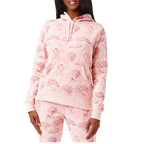 Amazon Essentials Disney | Marvel | Star Wars | Princess Sudaderas de Forro Polar con Capucha (Disponible en Tallas Grandes) Mujer, Rosa/Marvel Spiderman, 3XL Grande