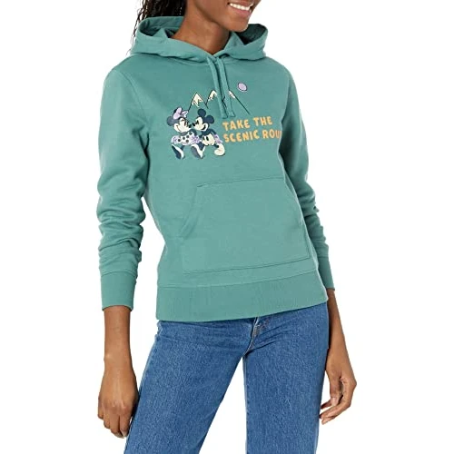 Limited-time offer: Amazon Essentials Disney | Marvel | Star Wars | Princess Women's Fleece Sweater Hoodie Sweatshirts (Available in Plus Size), Mickey Scenic Route, XS from 23.80 GBP to 23.80 GBP (save 0%)