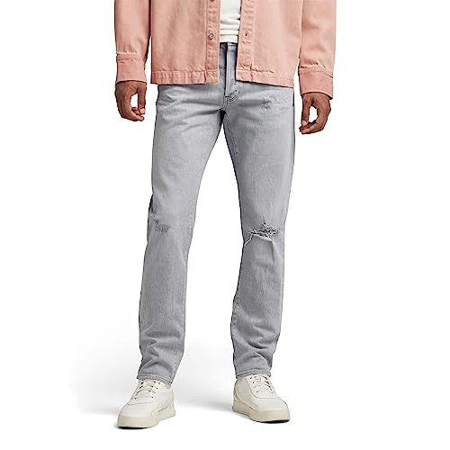 Limited-time offer: G-Star Men's 3301 Slim Fit Jeans, Grey (sun faded ripped skyrocket 51001-D324-D901), 29W / 30L from 70.00 £ to 70.00 £ (save 0.00%)
