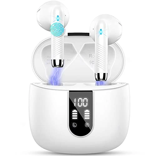 Tijdelijke aanbieding: Draadloze Oortjes, Bluetooth Oordopjes 5.4 Met 4 ENC Ruisonderdrukkende Microfoons, Bluetooth-koptelefoon 56 Uur, IP7 Waterdichte Oortjes Met LED-Display, Draadloze Oordopjes, Met Diepere Bas van 35.99 € naar 23.99 € (33% korting)
