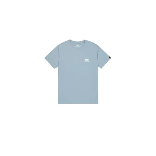 Limited-time offer: Alpha Industries Basic T Small Logo T-Shirt for Men Greyblue from 24.89 £ to 24.89 £ (save 0.00%)