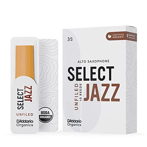Limited-time offer: D'Addario Organic Select Jazz Unfiled Alto Saxophone Reeds - Sax Reeds - Individually Sealed - 3 Soft, 10 Pack from 32.89 GBP to 25.10 GBP (save 24%)