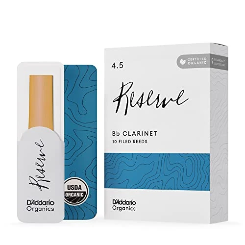 Limited-time offer: D'Addario Organic Reserve Bb Clarinet Reeds - Reeds for Clarinet - Individually Sealed - 4.5 Strength, 10 Pack from 27.90 £ to 6.80 £ (save 76%)