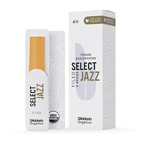 Tijdelijke aanbieding: D'Addario Organique Select Jazz Filed Tenor Saxofoonrietjes – het eerste en enige biologische riet – 4 hard, 5 verpakkingen van 26.41 EUR naar 26.41 EUR (korting 0%)