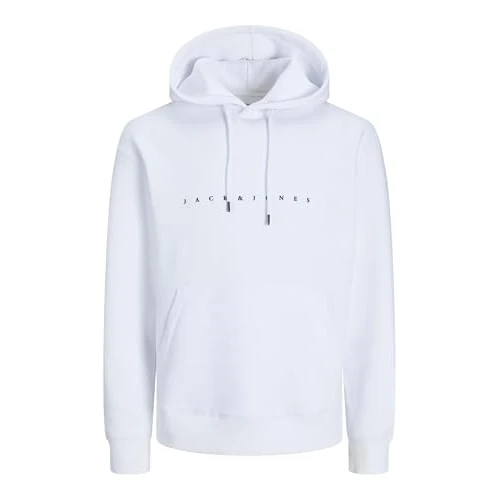Offerta a tempo: JACK & JONES Jjestar Jj Sweat Hood Noos Felpa con Cappuccio Uomo, Bianco, M - 25% da 39.99 € a 29.99 €
