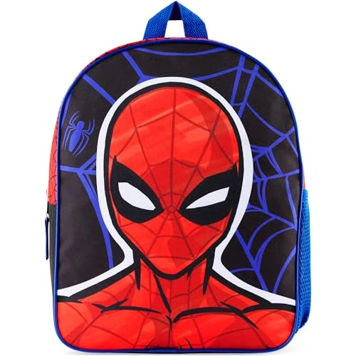 Marvel Spiderman Backpack for Boys Avengers Captain America Iron Man Kids and Toddler Backpack Nursery Pre School Bags for Boys Travel Holiday Avengers Gifts (Blue/Red Spiderman)
