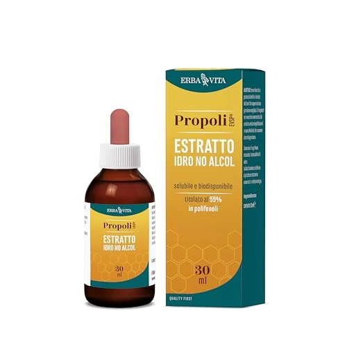 Offerta a tempo: ERBA VITA Propoli EVSP® Estratto Idro No Alcol integratore alimentare solubile e biodisponibile, senza alcol - 30 ml - 22% da 12.90 € a 10.12 €