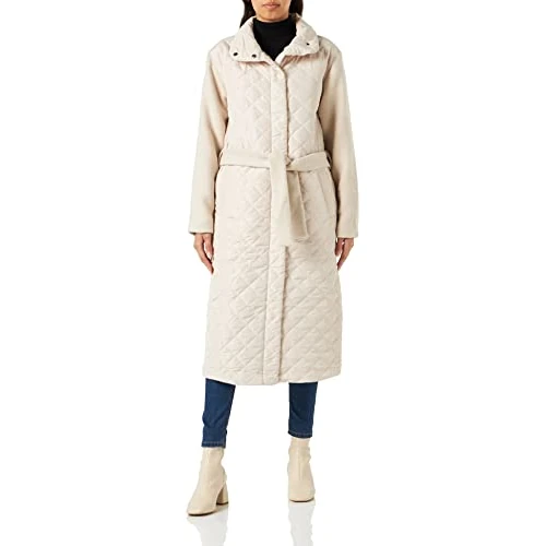 KAFFE Femme Kamelda Quilted Coat Jacket, Sand Dollar, 36 EU