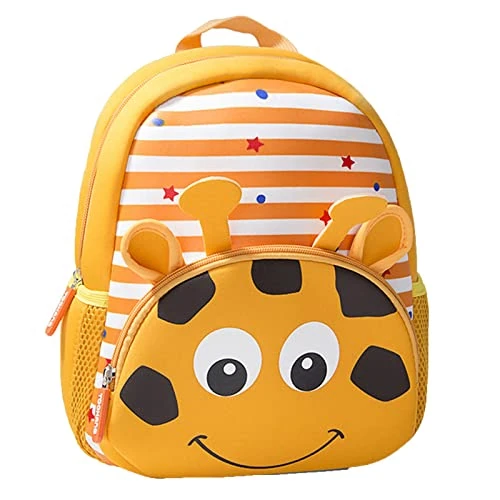 Pawleso Plecak dziecięcy, plecak przedszkolny dla 2-6 lat, plecak z kreskówkowym tygrysem, lekki plecak dla dzieci i dziewcząt, plecak na ramię dla dzieci, prezent, Żyrafa, M
