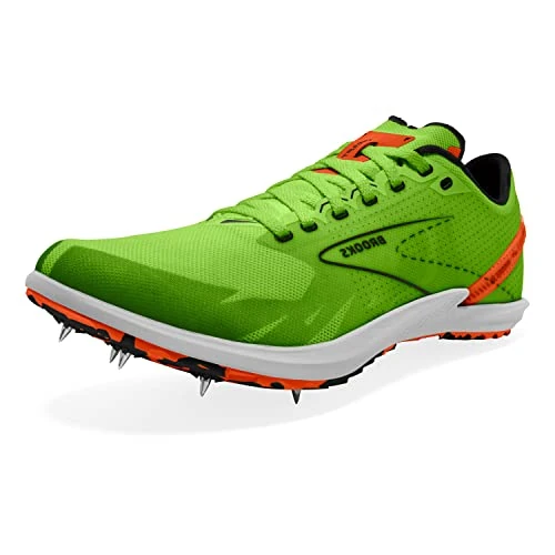 Brooks 1000391D308 Draft XC Uomo, Green Gecko/Red Orange/White EU 42.5