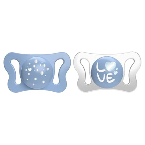 Limited-time offer: Chicco PhysioForm Micrò Lightweight Baby Pacifier with Mini Benefit, Ergonomic Shape, Supports Proper Development of the Mouth, 0-2 Months, Pack of 2, Light Blue from 9.53 £ to 9.53 £ (save 0.00%)