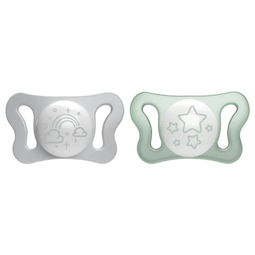 Offerta a tempo: Chicco PhysioForma Micrò Lumi, Succhietto per Neonato Luminescente al Buio, Leggero con Tettina Mini, Forma Ergonomica, Supporta il Corretto Sviluppo della Bocca, 0-2 Mesi, 2 Pezzi, Neutro - 34% da 12.49 € a 8.27 €