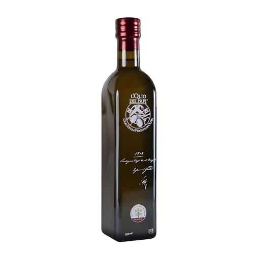 L'Olio dei Papi Olio Extra Vergine Italiano 100% estratto a freddo prodotto dagli uliveti secolari delle antiche terre dei Papi 0,75 LT (bottiglia)