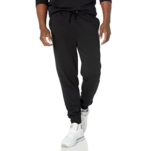 Offerta a tempo: Amazon Essentials Pantaloni Della Tuta in French Terry Leggeri (disponibile nelle taglie Big & Tall) Uomo, Nero, XS - 10% da 18.09 € a 16.28 €