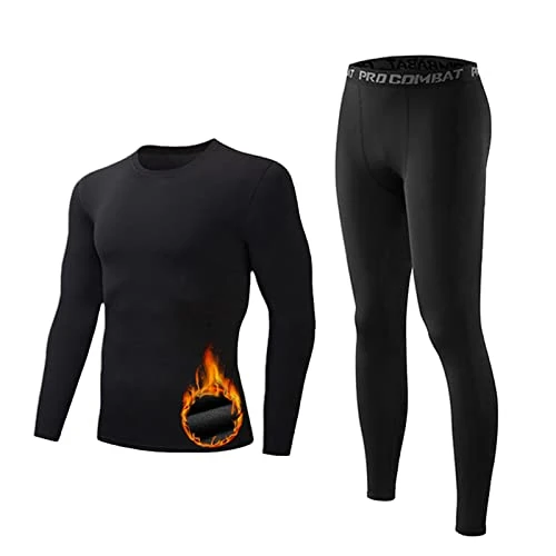 Oferta limitada: Ropa Interior Térmica Hombre, Funcional Conjuntos Térmica Transpirable Cálido Camiseta Manga Larga y Malla Pantalon Térmicos Elástica Deportivos Capa Base para Otoño Invierno Esqui Running Ciclismo de 27.99 EUR a 27.99 EUR (ahorro 0%)