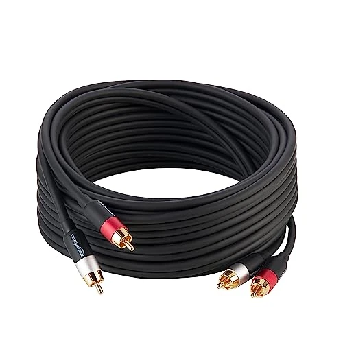 Offre limitee: Amazon Basics Câble audio RCA 2 prises 2 mâles, 7.5 m, Noir de 14.46 EUR a 11.11 EUR (economie 23%)